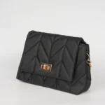 Kapitone Desenli,Kilit Kapaklı, Zincir Askılı Kadın El, Kol ve Omuz Çantası