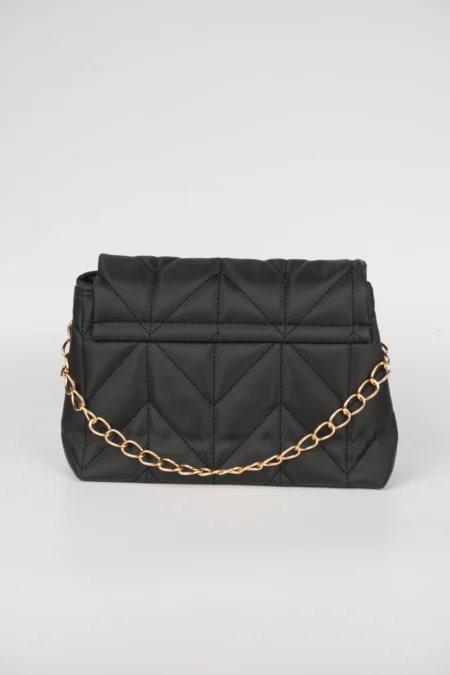 Kapitone Desenli,Kilit Kapaklı, Zincir Askılı Kadın El, Kol ve Omuz Çantası