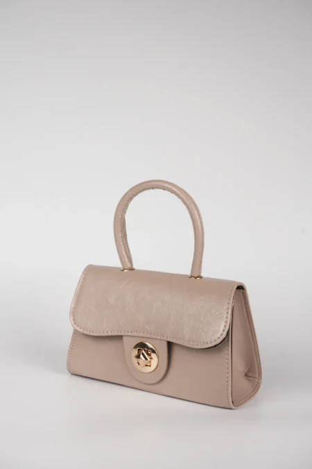 Rugan Gold Kilitli Zincirli El Kol ve Omuz Çantası