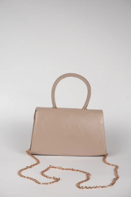 Rugan Gold Kilitli Zincirli El Kol ve Omuz Çantası