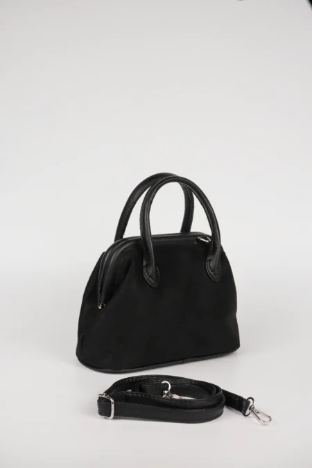 Süet Burslu Fular Detaylı Askılı El Kol ve Omuz Çantası