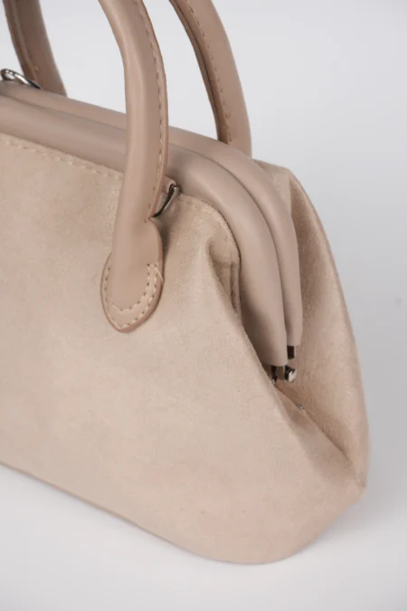 Süet Burslu Fular Detaylı Askılı El Kol ve Omuz Çantası