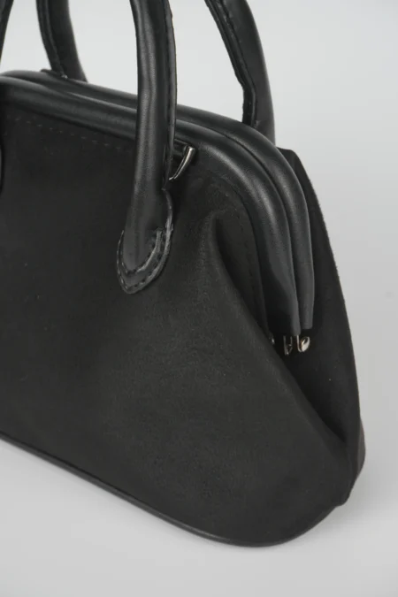 Süet Burslu Fular Detaylı Askılı El Kol ve Omuz Çantası