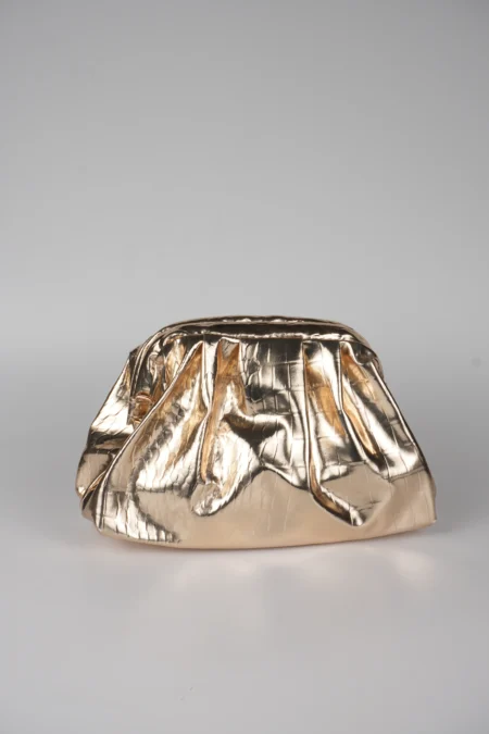 Kadın Burs Kapamalı Parlak Suni Deri Omuz Askılı Çanta