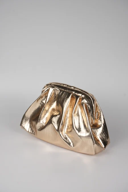 Kadın Burs Kapamalı Parlak Suni Deri Omuz Askılı Çanta