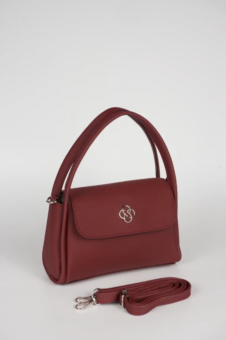 Modern Logo Detaylı Kapaklı Kadın El Kol ve Omuz Askılı Çantası