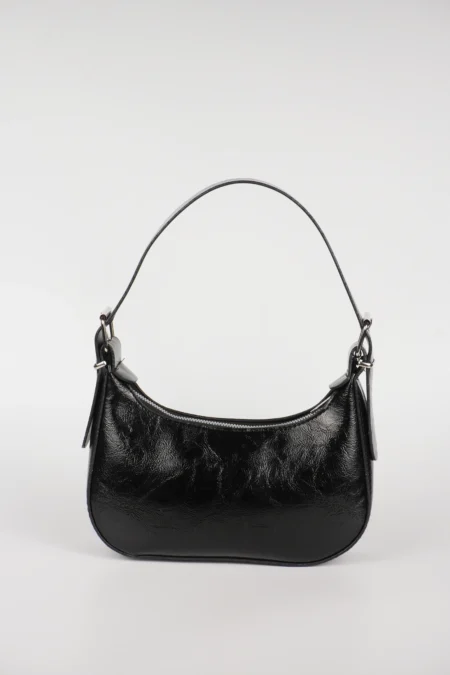 Rugan Deri Baget Fermuar Kapamalı Askılı El ve Kol Çantası