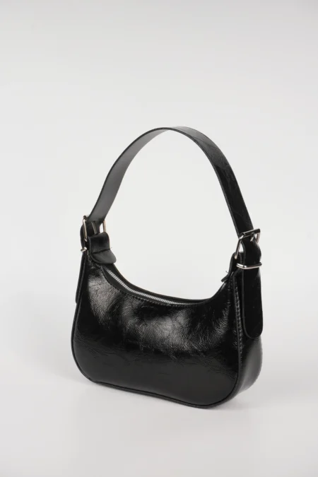 Rugan Deri Baget Fermuar Kapamalı Askılı El ve Kol Çantası