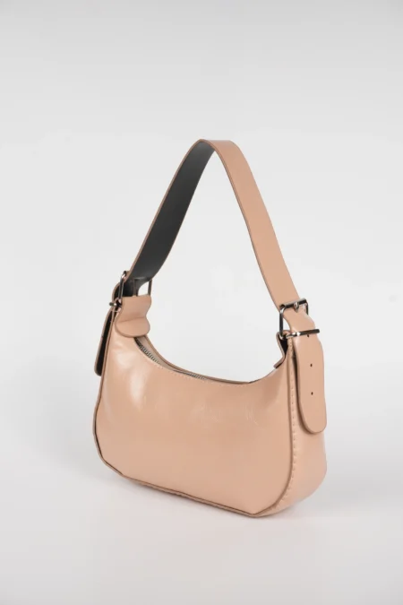 Rugan Deri Baget Fermuar Kapamalı Askılı El ve Kol Çantası