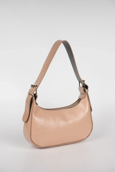 Rugan Deri Baget Fermuar Kapamalı Askılı El ve Kol Çantası