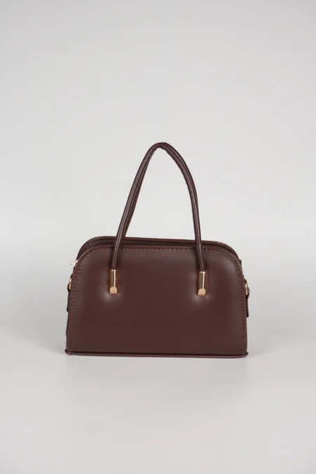 Kadın Baget Fermuarlı Gold Detaylı El Kol ve Omuz Askılı Çanta