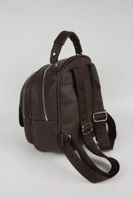 Kadın Kapaklı Fermuar Detaylı Çok Gözlü El ve Sırt Çantası