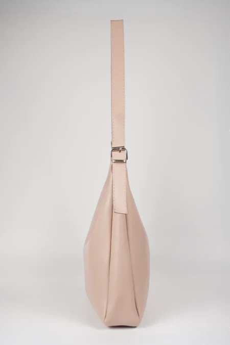 Minimalist Fermuarlı Deri Görünümlü Kadın Omuz Çantası